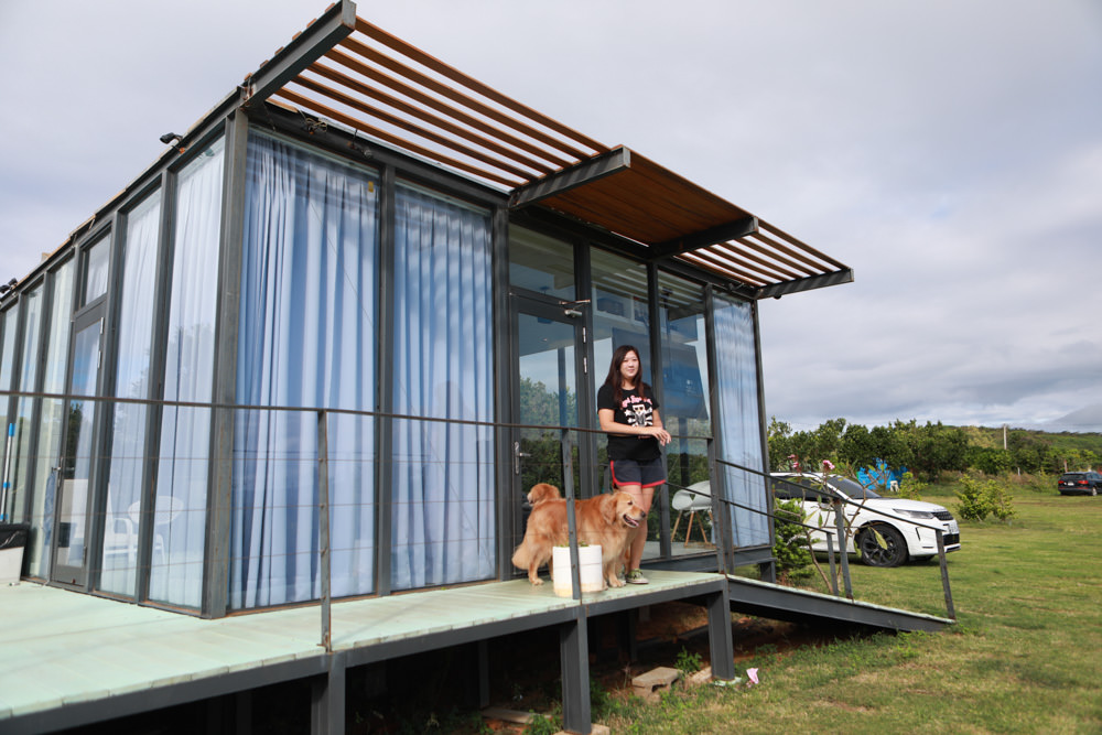 墾丁民宿｜墾丁秘密藍雙人獨棟包棟泳池Villa、毛小孩寵物友善民宿、無邊際大草皮、戲水池