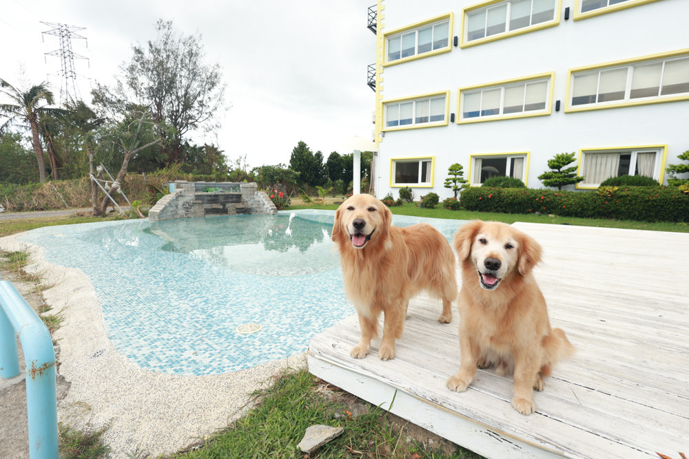 墾丁住宿｜戀戀星辰湖畔莊園民宿-星光館。絕美龍鑾潭湖畔景緻、墾丁寵物友善民宿、墾丁親子民宿、係水池、大草皮、兒童賽車