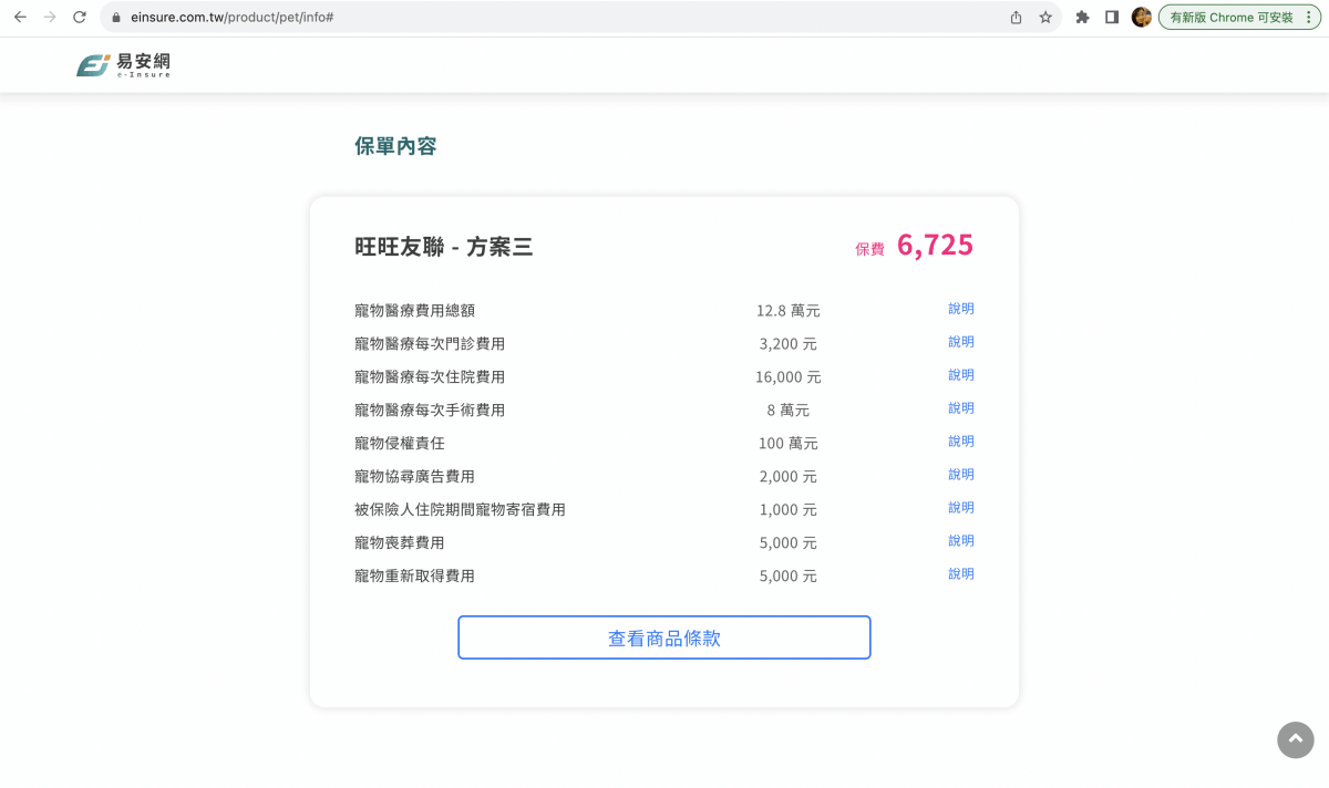 寵物保險推薦｜易安網旺旺友聯寵物險，寵物醫療高保障一年理賠12萬