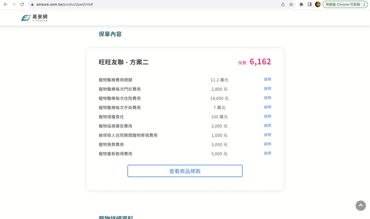寵物保險推薦｜易安網旺旺友聯寵物險，寵物醫療高保障一年理賠12萬