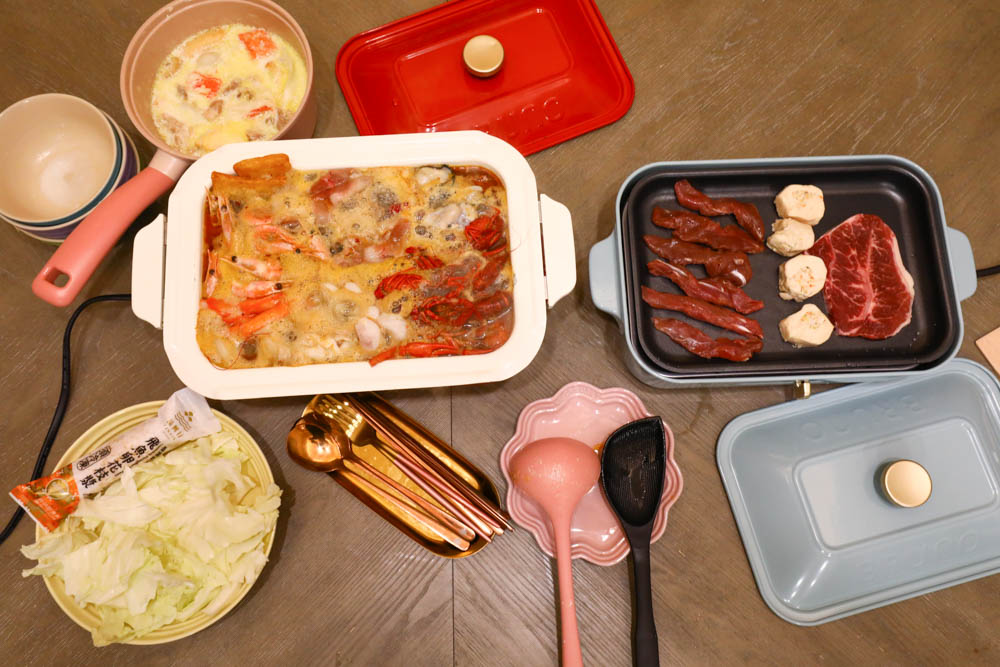 開團｜日本BRUNO多功能電烤盤｜煎牛排、燒烤、壽喜燒、章魚燒、鬆餅、鴛鴦鍋、毛小孩料理通通輕鬆搞定