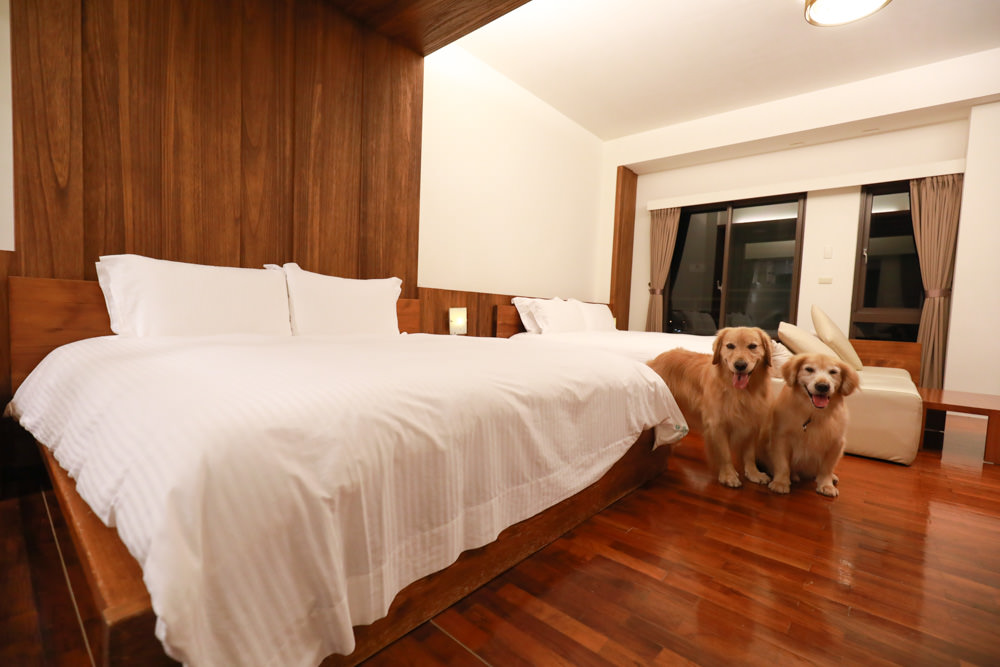 宜蘭礁溪。靜界溫泉會館。寵物友善民宿、日系風格獨棟Villa，可包棟，每間房間都有溫泉池可泡湯