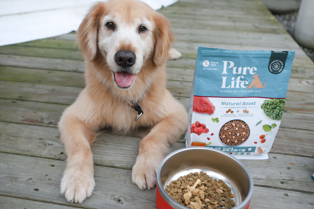 Pure Life 純境澳洲無穀凍乾狗糧系列。澳洲新鮮食材製造、100%鮮肉凍乾、單一肉類優質蛋白質袋鼠肉、無穀飼料乾糧＋原肉凍乾生食