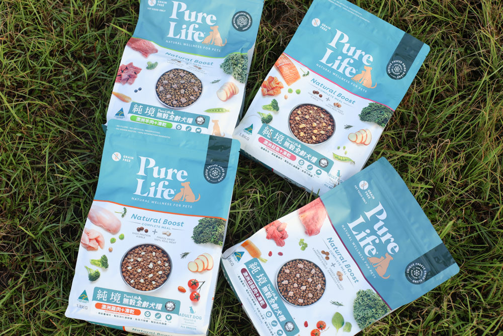 Pure Life 純境澳洲無穀凍乾狗糧系列。澳洲新鮮食材製造、100%鮮肉凍乾、單一肉類優質蛋白質袋鼠肉、無穀飼料乾糧＋原肉凍乾生食
