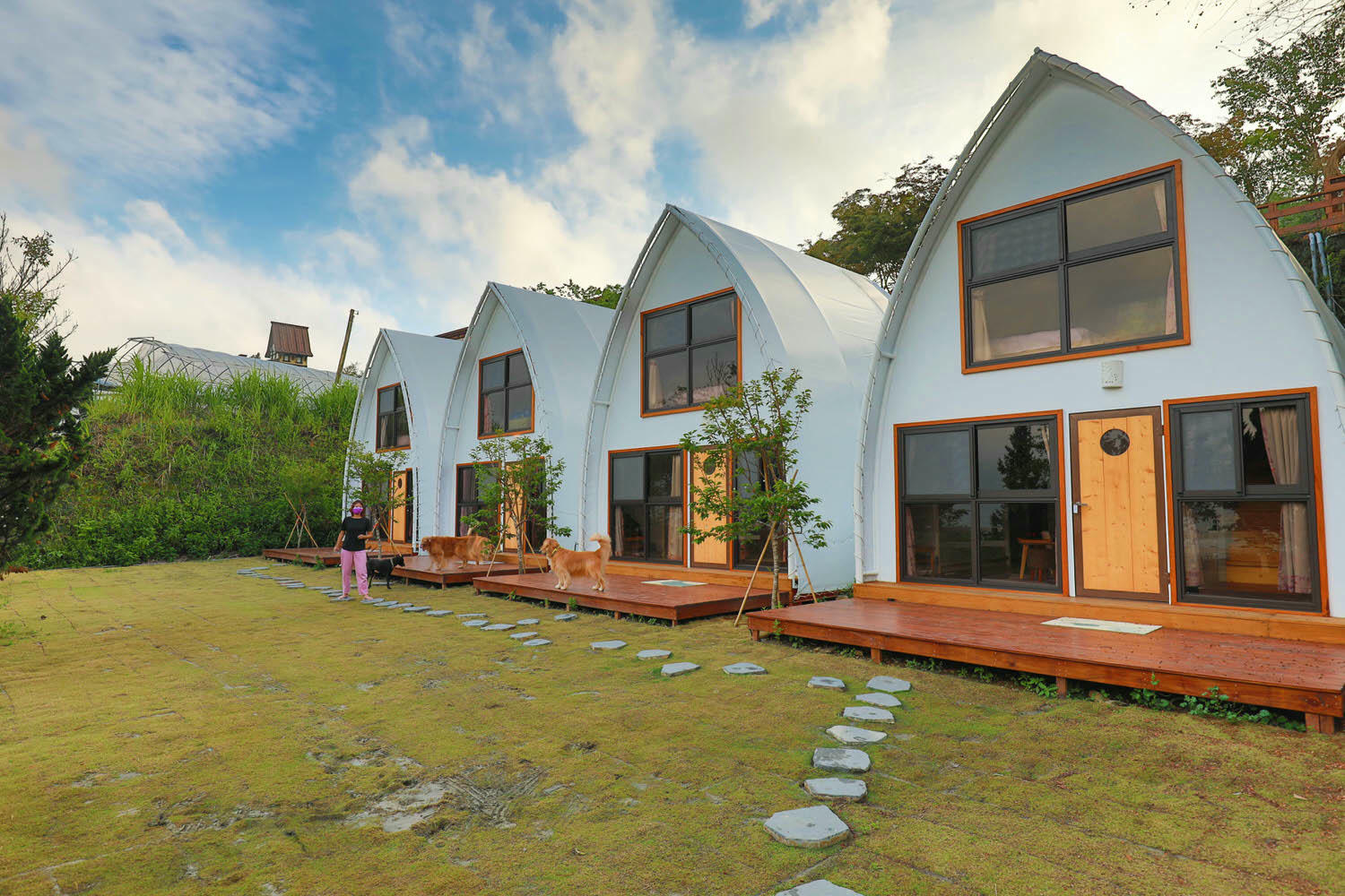 南投清境｜見晴花園渡假山莊。清境寵物友善民宿、星空樓中樓帳篷、懶人豪華露營、露營車、一泊三食