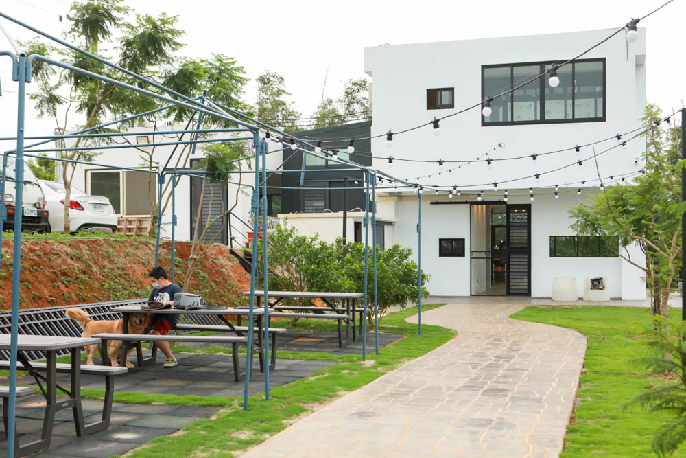 台中沙鹿美食｜鹿雅森林景觀餐廳。寵物友善餐廳、無敵百萬夜景、獨立包廂、大草皮
