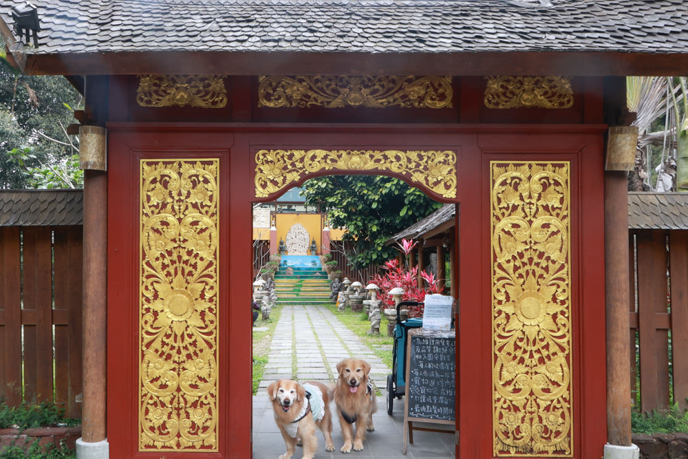 南投魚池美食｜烏布雨林峇里島主題餐廳。隱藏在日月潭山林裡的峇里島宮殿、寵物需放置推車中才可進入餐廳