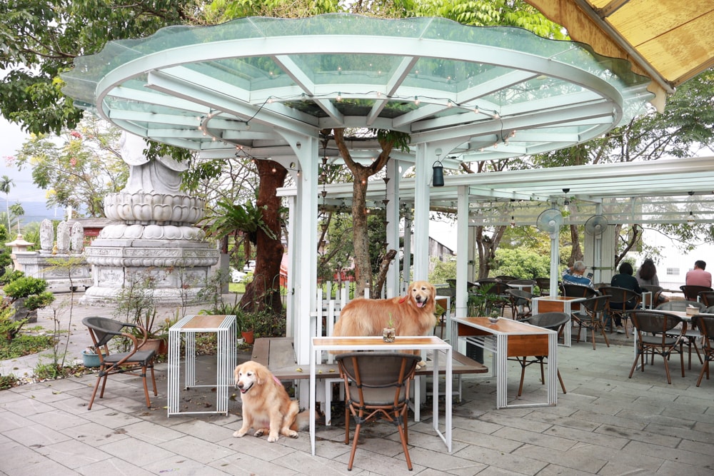 宜蘭員山｜北后寺・聽水咖啡。寵物友善餐廳、河圳潺潺流水第一排、溪畔禪意景觀咖啡廳