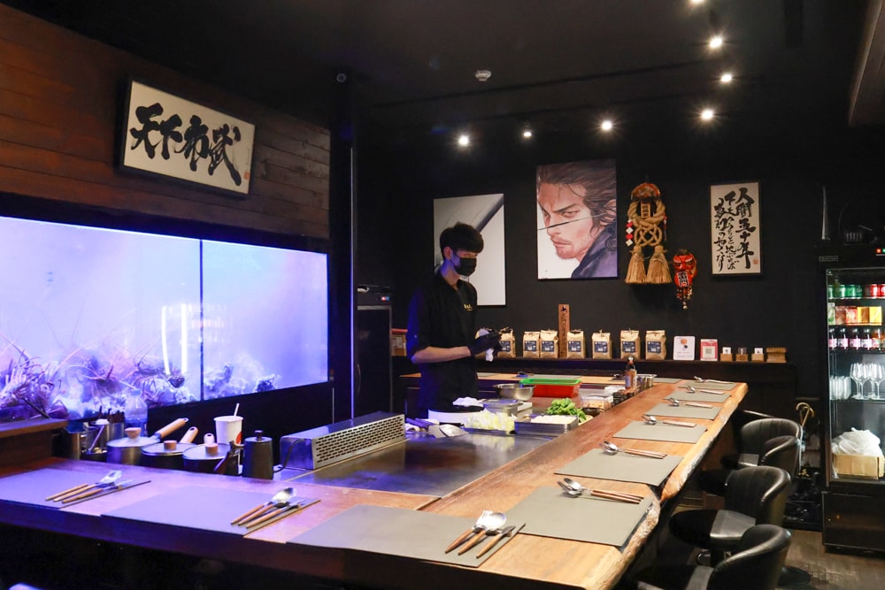 織田信長無菜單手作料理｜桃園中壢美食、無菜單浮誇鐵板燒、十三道海陸饗宴（包場可攜帶寵物）