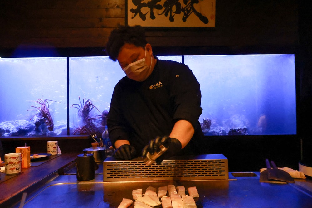 織田信長無菜單手作料理｜桃園中壢美食、無菜單浮誇鐵板燒、十三道海陸饗宴（包場可攜帶寵物）