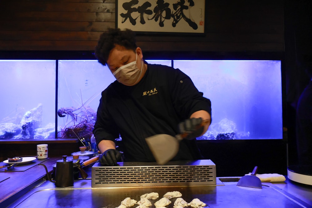 織田信長無菜單手作料理｜桃園中壢美食、無菜單浮誇鐵板燒、十三道海陸饗宴（包場可攜帶寵物）