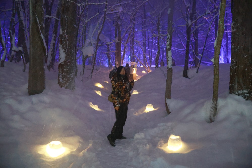 北海道札幌冬季秘境｜定山溪神社 × 雪燈路。夢幻雪蠟燭點燈祭，超浪漫の溫泉許願之旅！