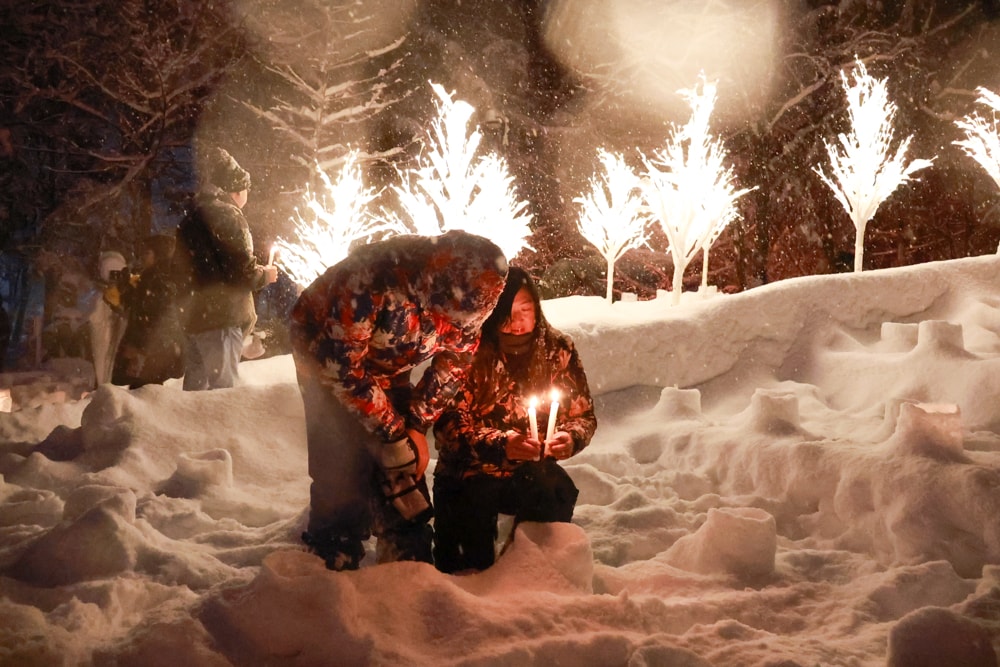 北海道札幌冬季秘境｜定山溪神社 × 雪燈路。夢幻雪蠟燭點燈祭，超浪漫の溫泉許願之旅！