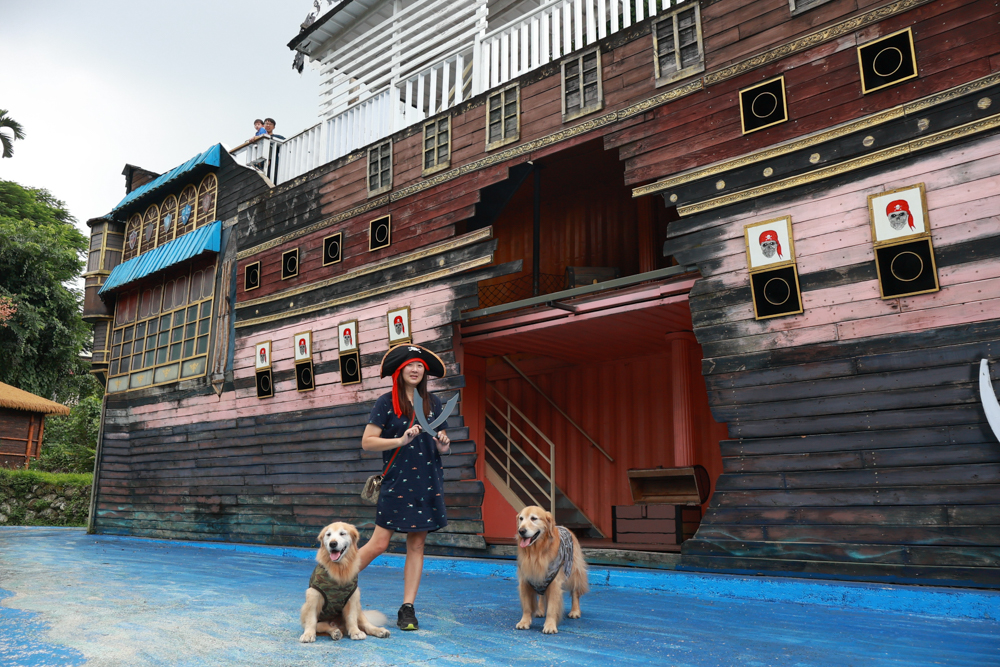 南投竹山海盜村｜一泊四食包棟住宿體驗。寵物友善親子樂園、一泊四食、VR飛船、氣墊樂園、烤肉派對一次玩到底