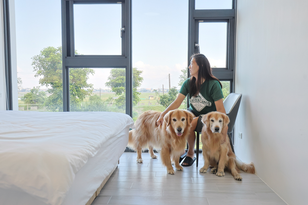 宜蘭冬山寵物友善住宿|林小狗宜蘭稻香店|270坪大草皮+純白質感民宿+狗狗最愛的大草皮民宿+寵物友善民宿推薦 - 第29張圖