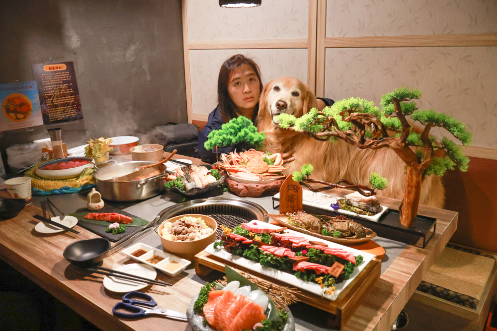 台北東區|金洹苑日式燒肉鍋物放題。台北寵物友善餐廳推薦、和牛螃蟹龍蝦海鮮吃到飽、火烤兩吃、寵物可落地、毛孩鮮食餐 - 第1張圖