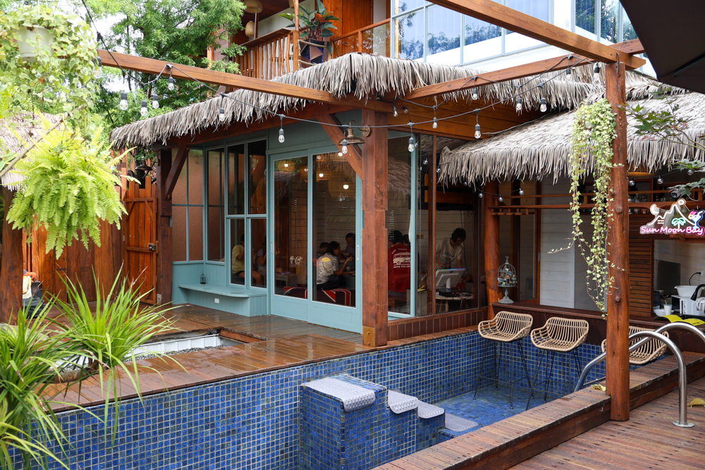 南投寵物友善住宿｜心沐灣 Sun Moon Bay Villa。日月潭最新豪華露營推薦，寵物友善住宿、私人泳池、星空帳篷、Villa渡假一次滿足